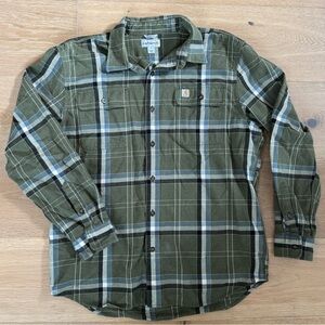 Carhartt Olive Plaid Flannel